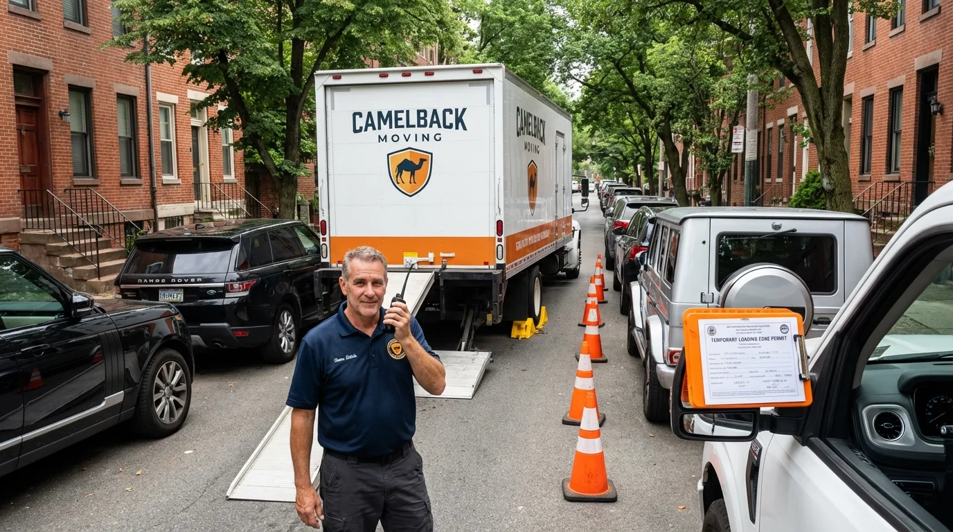 City street loading permit setup in Natick, MA